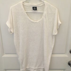 White Semi-See Through Tee by Bobeau